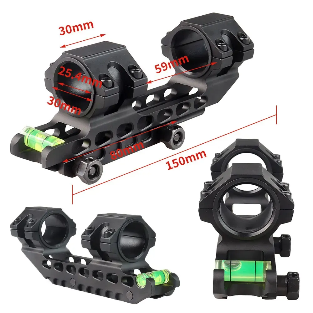 Scopes tactisch 25,4 mm 30 mm dual ring scope montages beugel bubbel niveau jachtcopa adapter past 11 20 mm wever picatinny spoorbasis