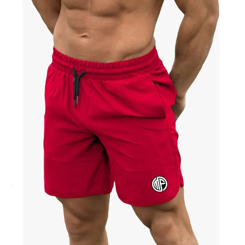 Fitness Shark Summer Jogger Shorts Men Patchwork Running Sports Workout Quick Dry Training Gym Athletic 240412