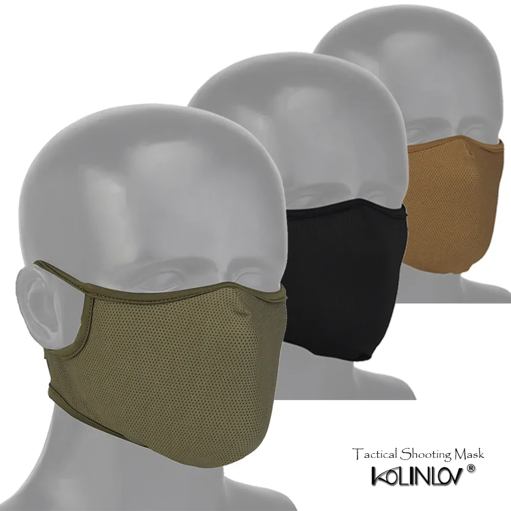 Hjälmar Taktisk skytte Half Face Balaclava Mask för CS Army Military Hunting Outdoor Riding Vandring Bekväm Bandana