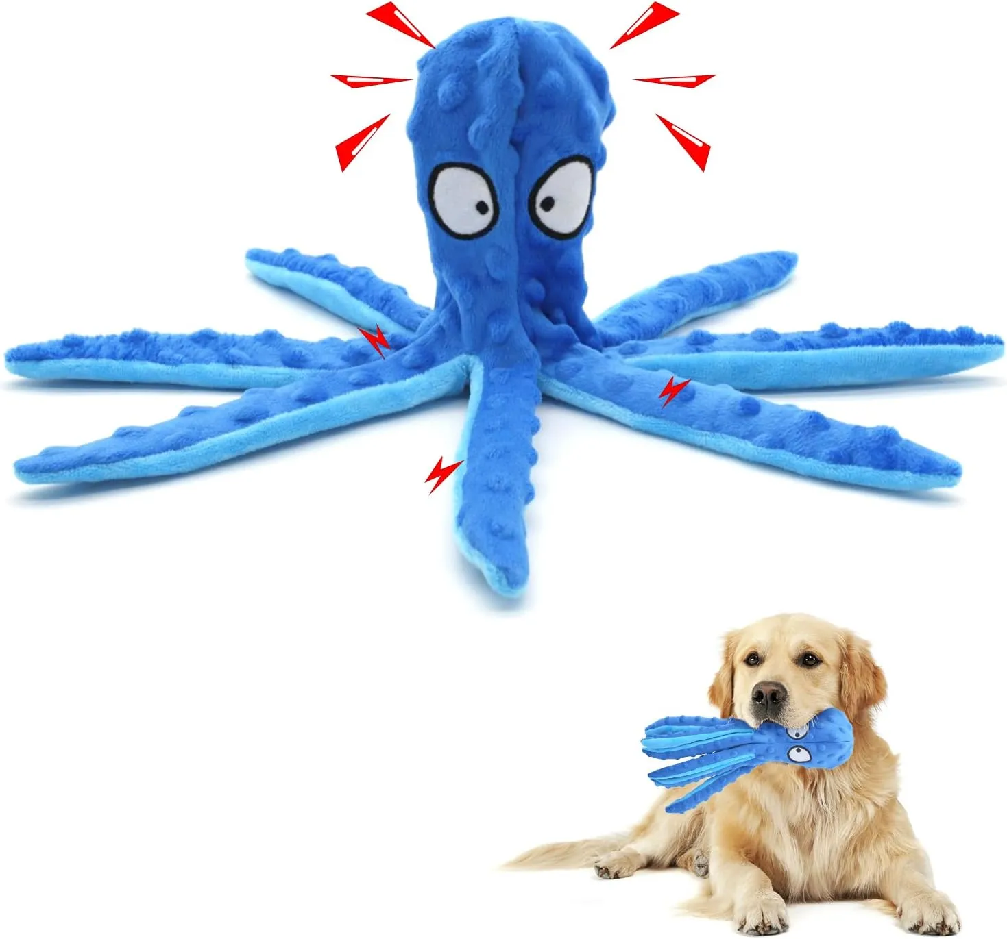 Squeaky Dog Toys With Pull Rope,Large Dog Tug Of War Toy,Medium/Large Breed, Toys