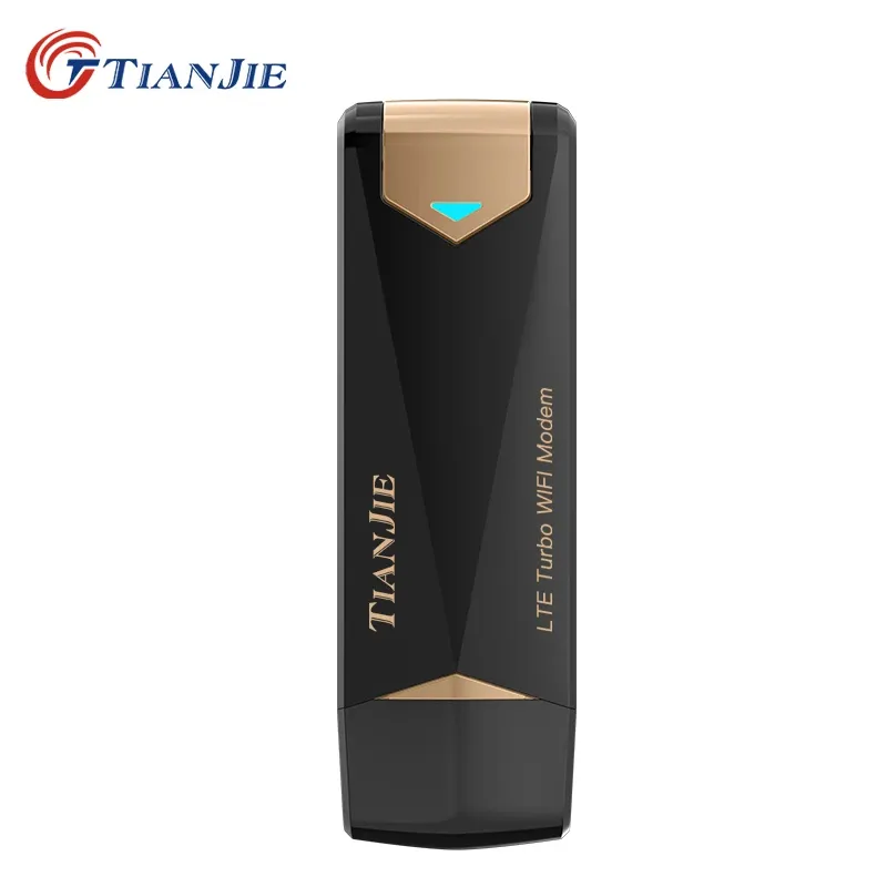 Routers TIANJIE 4G WiFi Router Dongle Wireless Modem Stick Outdoor Car Mobile Broadband Sim Card USB Adapter With External 2 Antennas