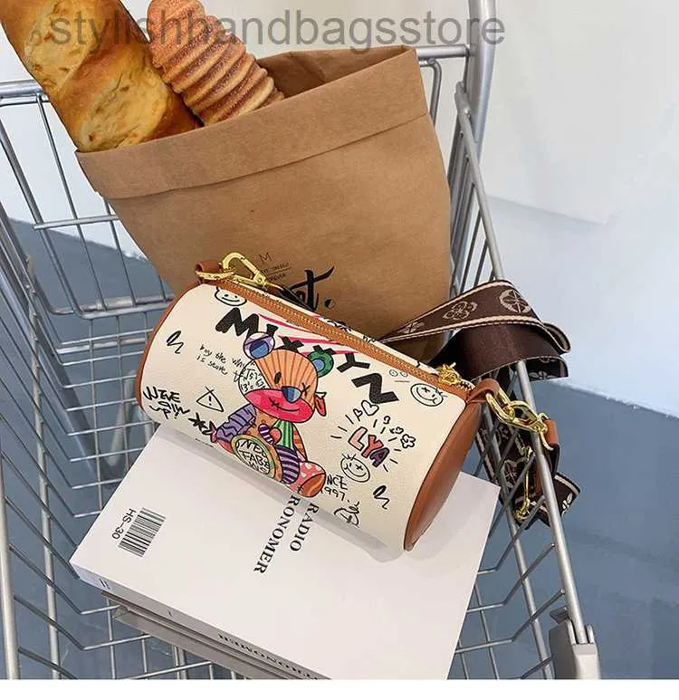 Designer -Tasche Bär Graffiti Ladys Umhängetaschen Einfacher kleiner quadratischer Beutel Frauen Luxus Y2209