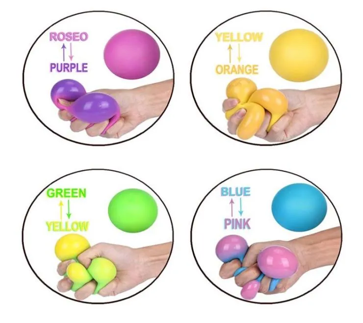 2021 geëxtrudeerde colorchanging EVA6CM StressRelief Toys met TPR -balfabrikanten direct S5628720