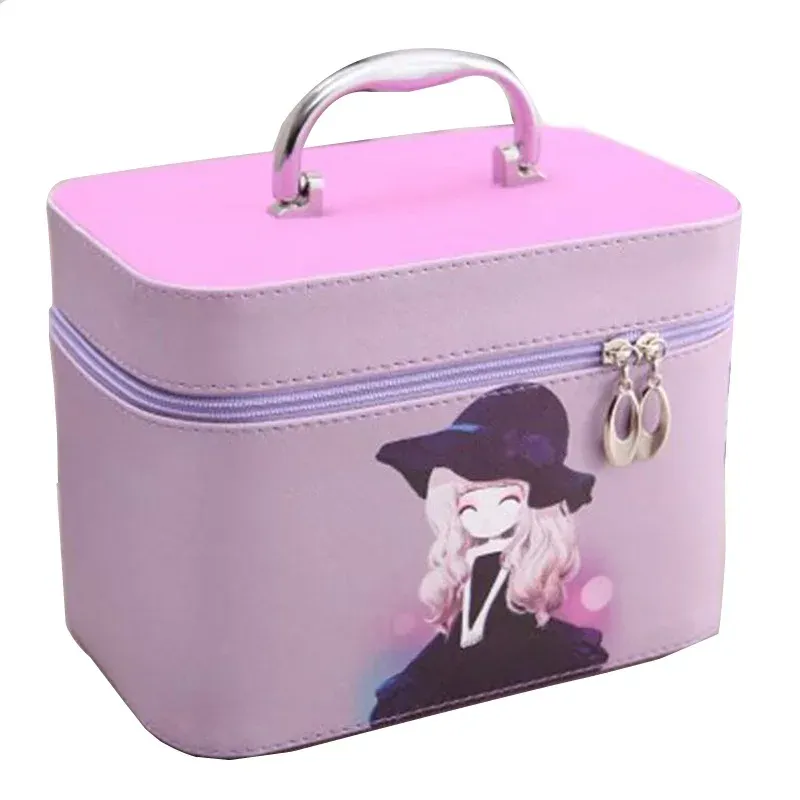 Fall kvinnor professionell makeup kosmetisk väska reseorganisatör fall mode nödvändig toalettartil förvaringslåda bärbara resväskor SZ03