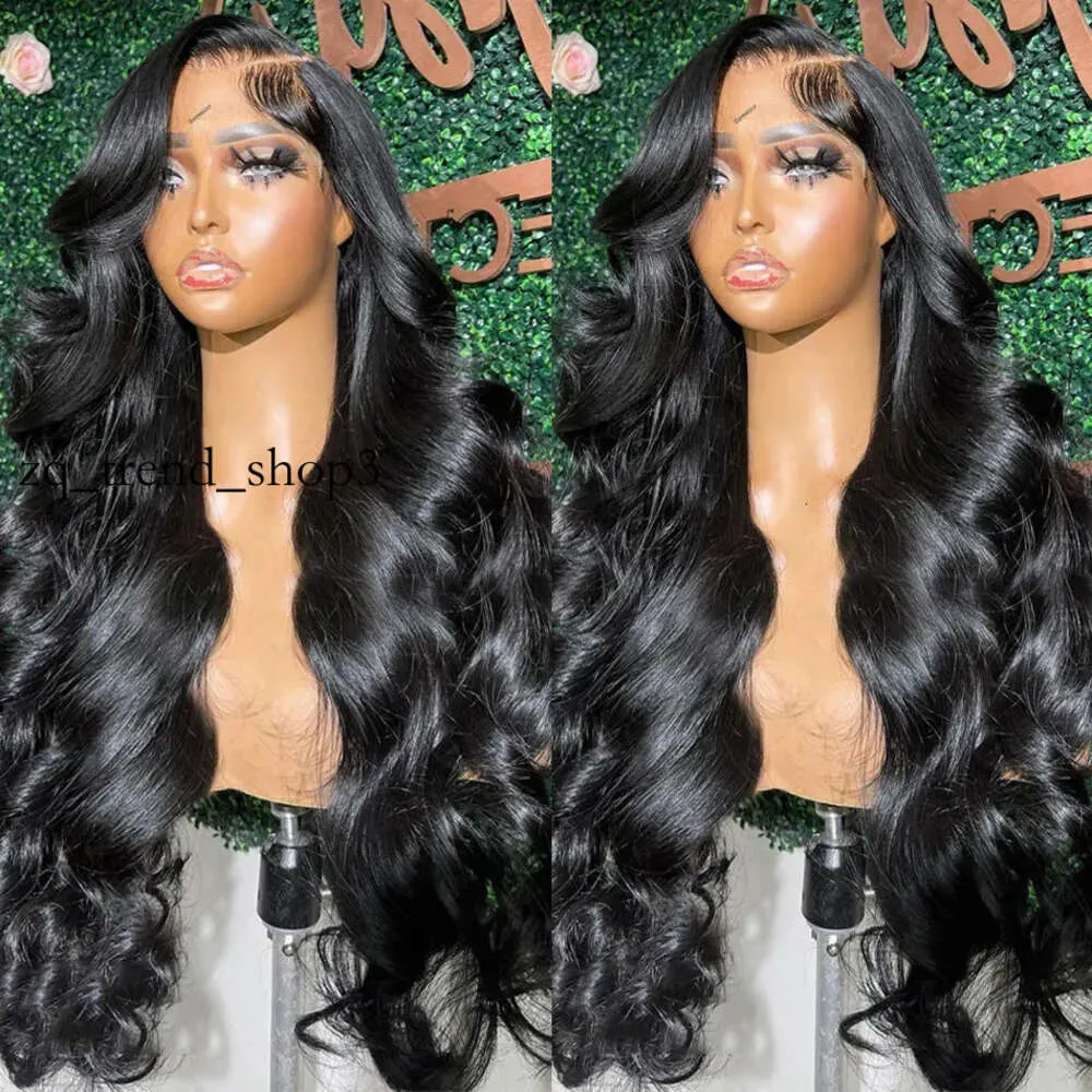 40 tum 13x4 Body Wave Spets Front Human Hair Wigs 250% brasiliansk vattenvåg spets frontala peruk för kvinnor blondin/röd/grå syntetisk peruk cosplay 70