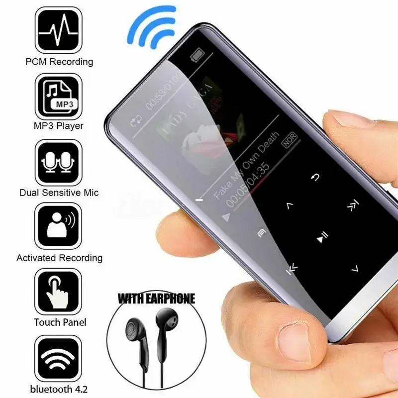 Player M13 Bluetooth HIFI MP4 Player Ebook FM Radio OTG Transfer Voice Control Recording Playback HighdeFinition Noise Reduction Gift