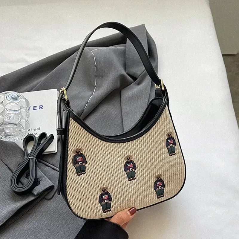 Haex fi Женская тенденция сумки для женской сумки Carto Bear Emelcodery Ladies Crossbody Sags Sags Индивидуальность Новый дизайн Bolso Mujer C8MF#