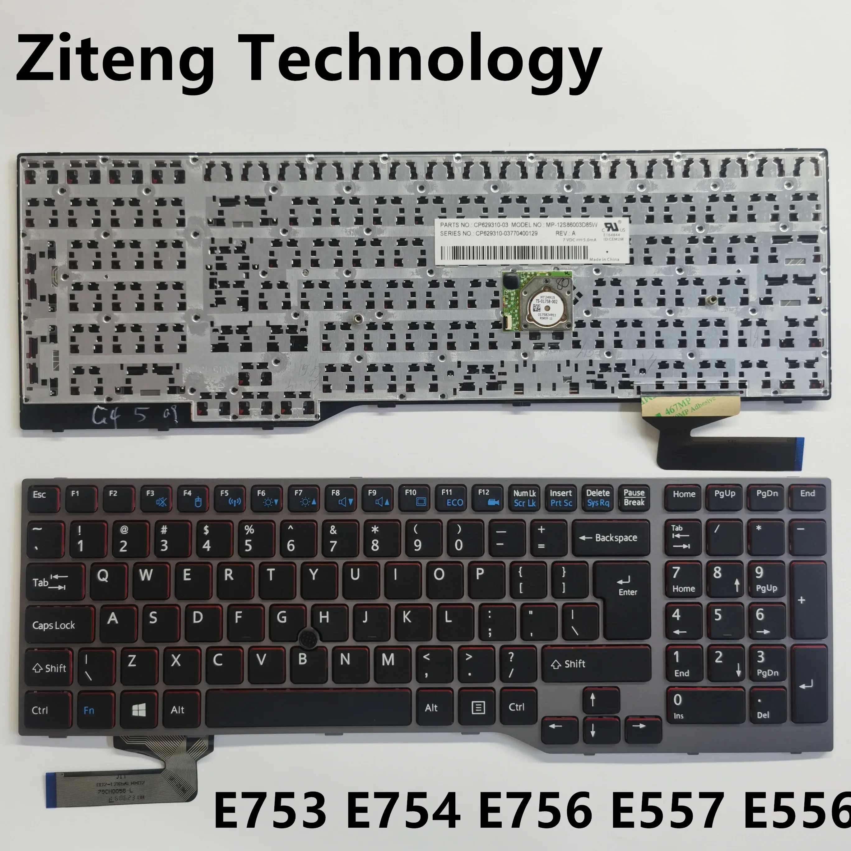 Keyboards US/UK/GR/FR For Fujitsu Lifebook E753 E754 E756 E557 E556 laptop US German UK French keyboard Notebook replacement keyboard