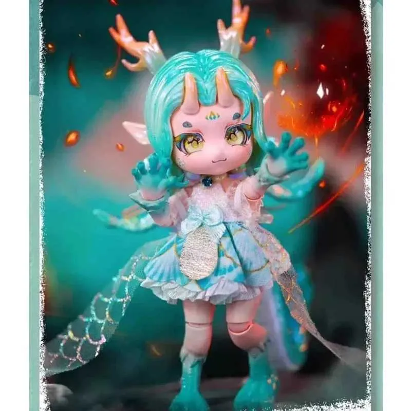 Box cieca Maytree Ancient Beast Series Besti Besti Bancini Ob11 Bambola 14 cm BJD Mistery Box kawaii figura da ragazza regalo regalo di compleanno colletti da collezione y240422