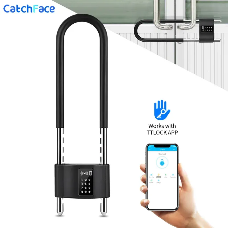 Управление водонепроницаемым Bluetooth App Control Bicycle U Shape Lock Smart Bike Lock с Ttlock App PassCode RFID -карта безопасная цифровая электронная