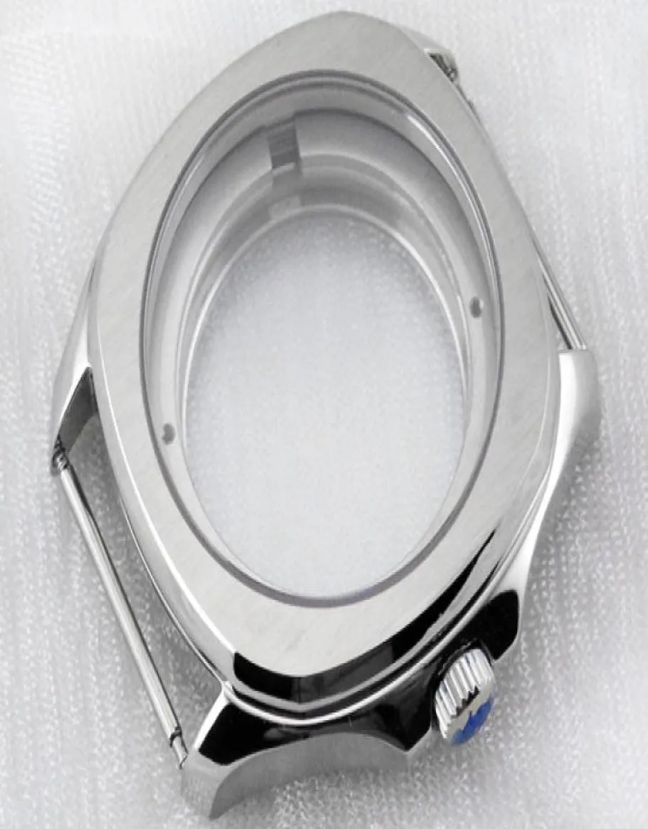 40 mm Specjalne zadrapanie szklane szklane zegarek dla ETA 2824 Szanghaj 2824 Ruchy Watch Akcesoria zegarek ze stali nierdzewnej C6803850