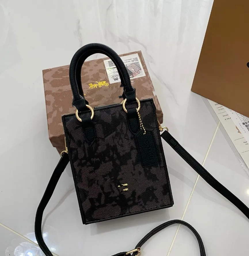 Top Vertical Crossbody Bag New Style Printed Fashionable Western Style Shoulder Handbag Mini Phone Bag Classic Tote Bags