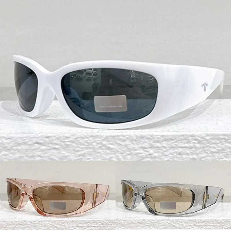 Símbolo óculos de sol spra14 designer de luxo mulheres polarizadas óculos de sol giz branco quadro geométrico ardósia cinza lentes moda senhora ajuste óculos com caixa original