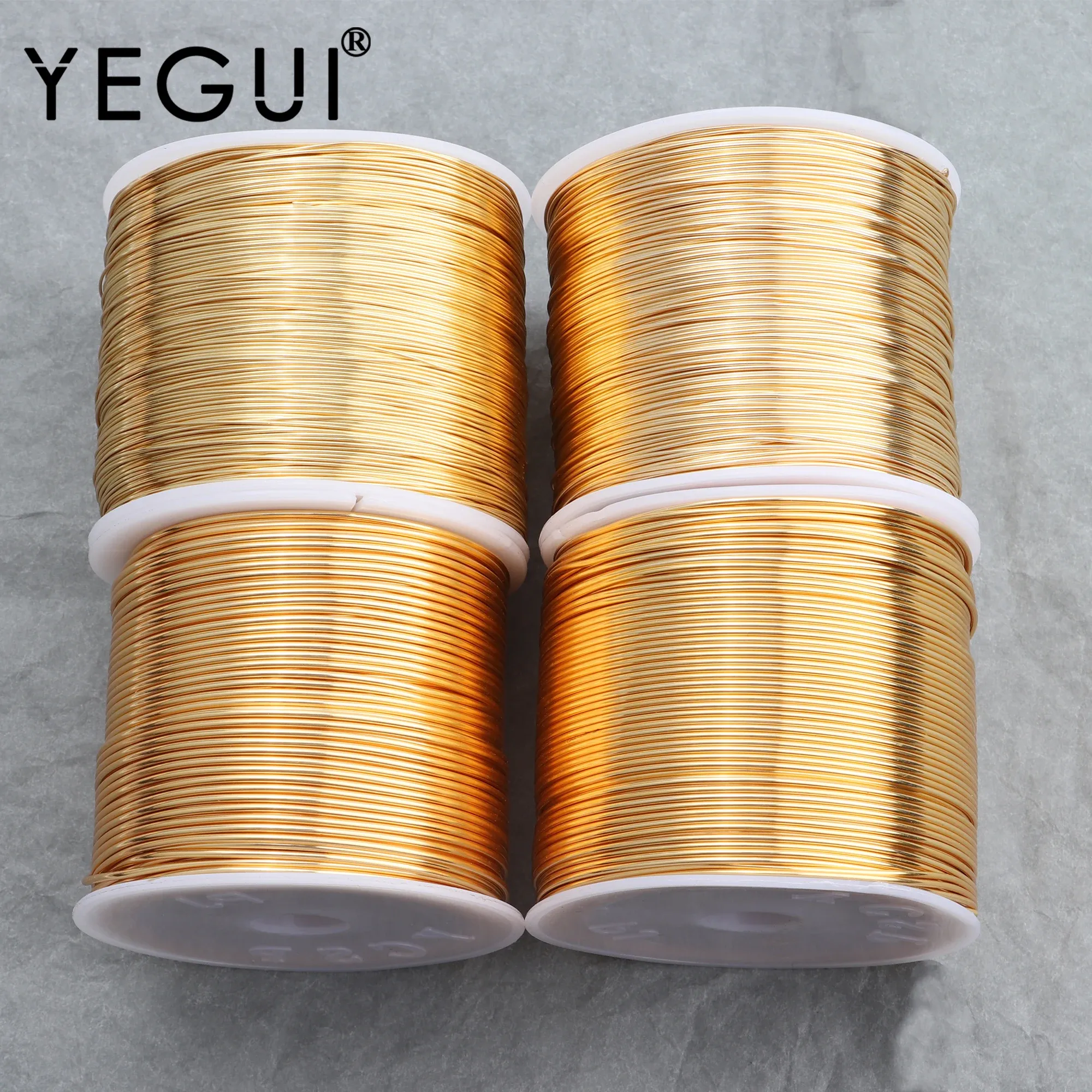 Strands YEGUI M754,jewelry accessories,copper wire,18k gold plated,0.3 microns,jewelry making,diy bracelet necklace,one roll/lot