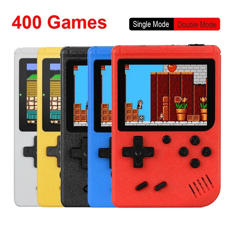 Retro Portable Mini Handheld Video Game Console 8-Bit 3,0-Zoll-Farbkinder-Kinderspieler 400 Spiele 240419