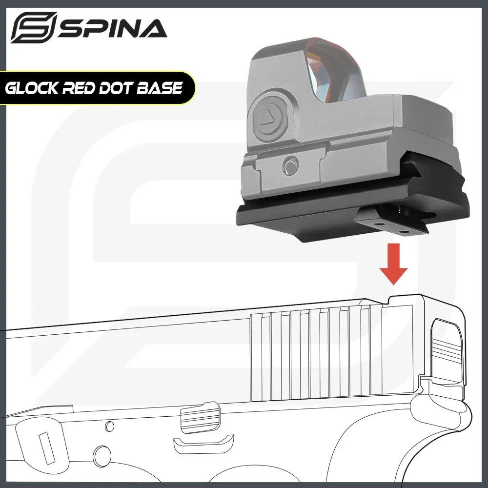SCOPES SPINA Optics Red Dot Sight Scope Glock Mount 20mm Picatinny Rail Red Dot Pistol Base for Hunting