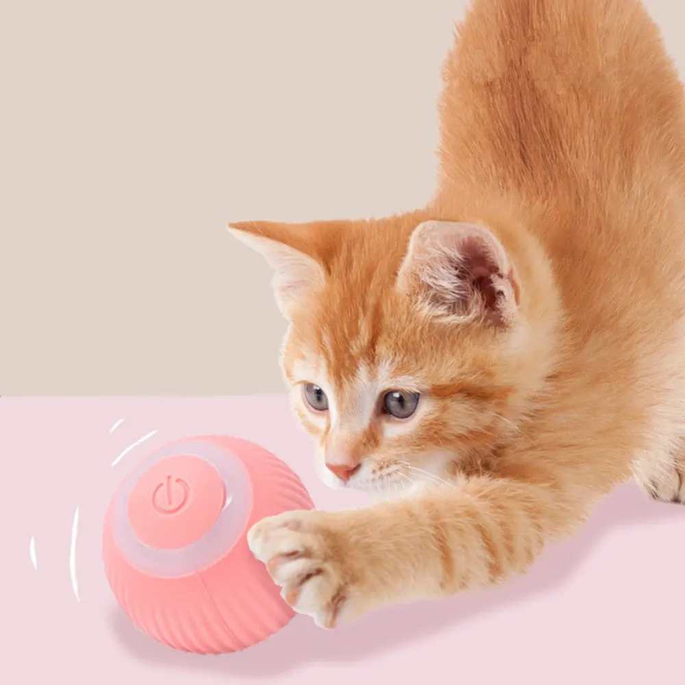 Toys Smart Cat Toy,TypeC Rechargeable 360° Self Auto Rotating Interactive Cat Toys Ball with LED Light for Cats Kitten Puppy Hunting