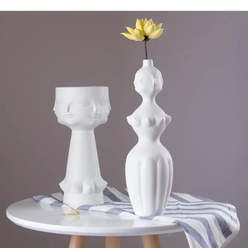 Vasi Abstract Flower Ceramic Disposition Decorazione Accessori VASSATTURA Caratteristica Handicraft Face Home Nude umano moderno