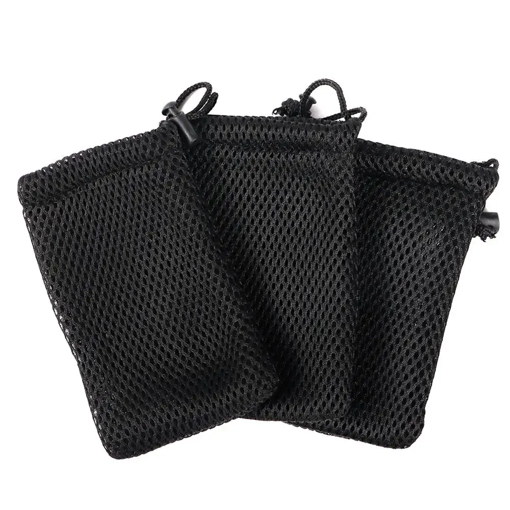 Sacs 3PCS / 10pcs Mesh en nylon à crampons de stockage Sac de stockage 9x13cm Pagice d'activité extérieure de voyage à plusieurs usines pour produits numériques