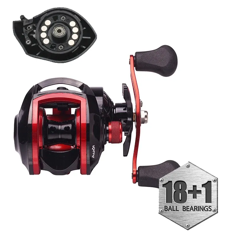 Accessoires Nieuwe Baitcasting 18+1BB Fishing Reel 10.1: 1 Hoge snelheid 8 kg Max Drag Fishing Reel voor bas in Ocean Environment Reel Fishing