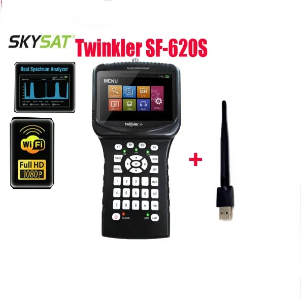 受信機HD 1080P DVD S2衛星ファインダーSpectrumanalyzer Twinkler SF620S Satlink Support WiFi CCTVカメラテスターvs GTMedia V8 Finder