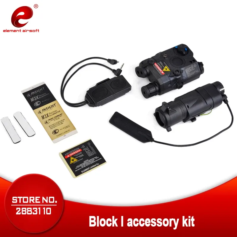 Scopes Element AirSoft PEQ 15 Tactical Pleash Lampy M3x Block I Kit PEQ15 IR ROUGE LASER LASER LAMBRE LAMINE LAMPON