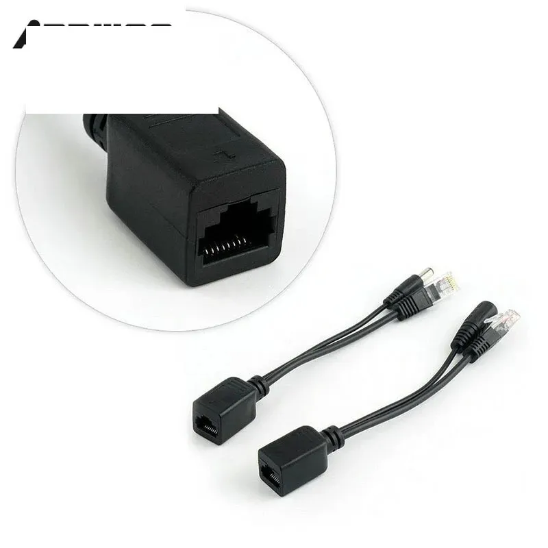 2024 Cable Poe Potencia pasiva sobre el adaptador Ethernet Cable Splitter POE RJ45 Módulo de alimentación del inyector 12-48V para módulo de divisor de Poe Camea para Poe