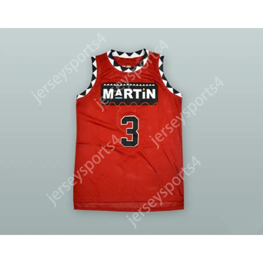 Özel Gina Waters-Payne 3 Martin Kırmızı Basketbol Forması Tüm Dikiş Boyutu S M L XL XXL 3XL 4XL 5XL 6XL En Kalite