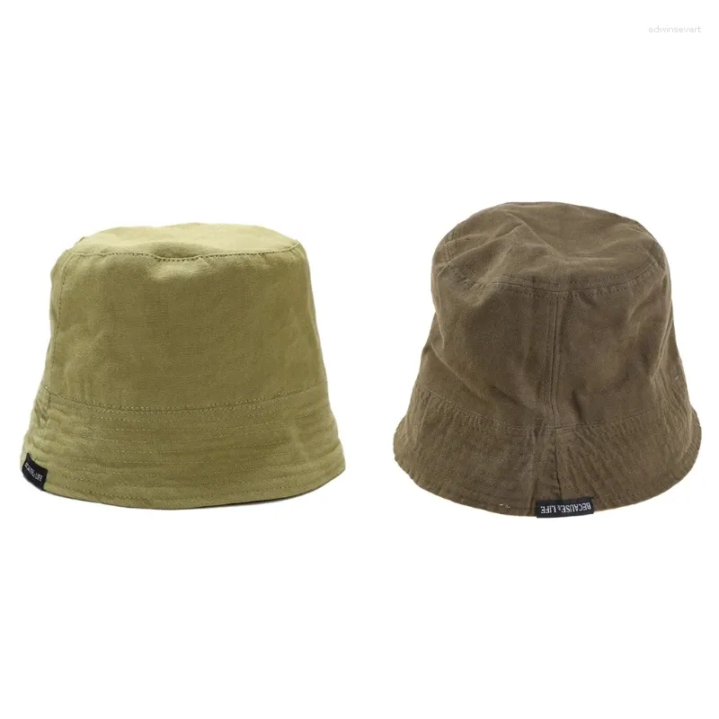 Berets unisex omkeerbare koepel bucket hoed letters label zonnebrandcrème opvouwbare vissersdruppel