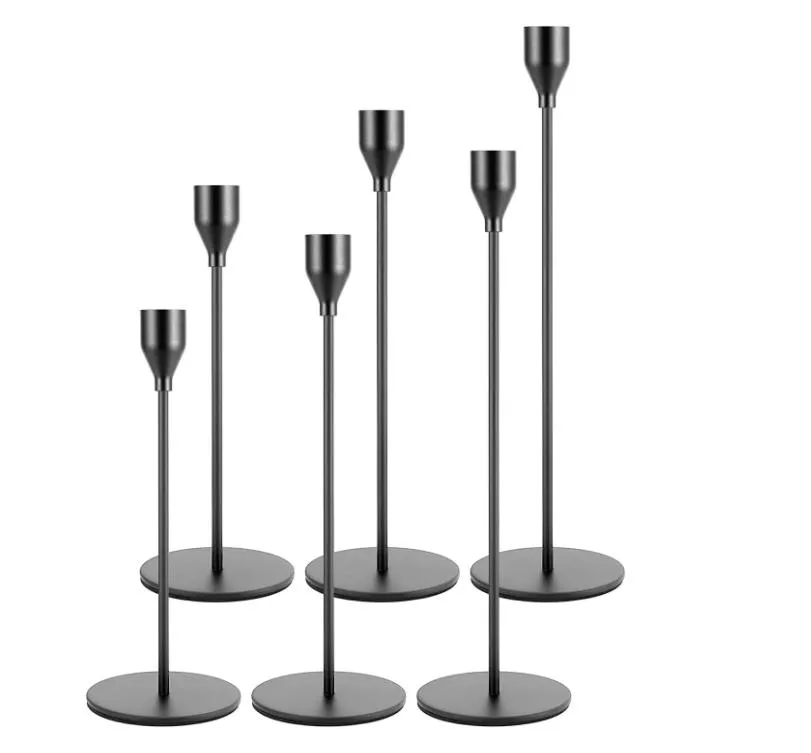 3Pcs/Set Nordic Light Luxury Metal Candlestick Simple Wedding Decoration Bar Party Living Room Decoration Home Decoration Candle