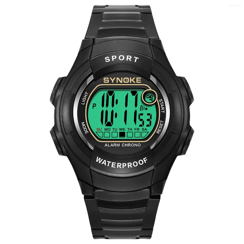 Zegarek na rękę Waterproof Digital Sport Watches szeroki ekran Łatwy odczyt Wyświetlacz Wojskowy Marka synok