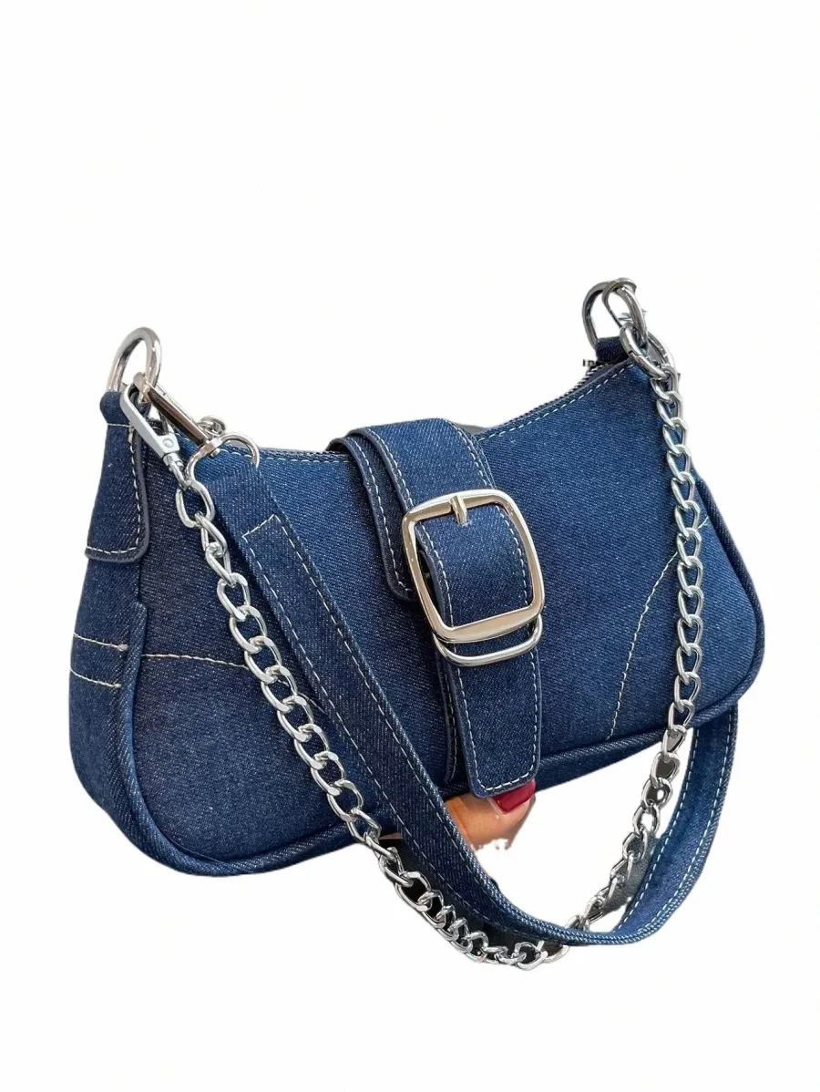 Маленькая дизайнерская джинсовая сумка женская новая сумка для кросс-плеч для плеча Canvas Bag V9GX#