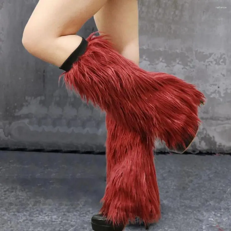 Women Socks Great Long Boot Cover Faux Fur Wild Pretty Comfortable Female Leggings Warm Keeping