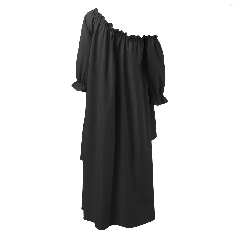 Casual Dresses Women Loose Fitting Off Shoulder Long Sleeve Tiered Layer  Ruffle Edge Dress from Dhgate Basic & Casual Dresses - price 30.45