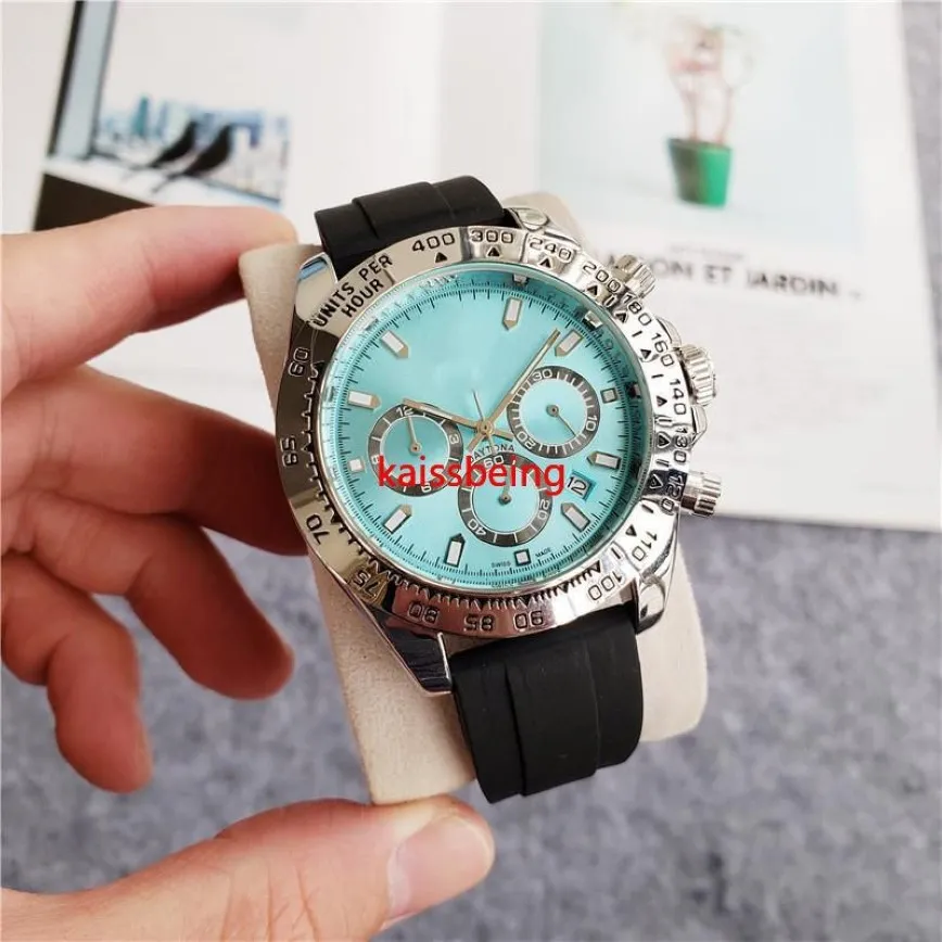 Luxury herrklockor märkta Silicone Quartz Business Classic Men's Watch229Z