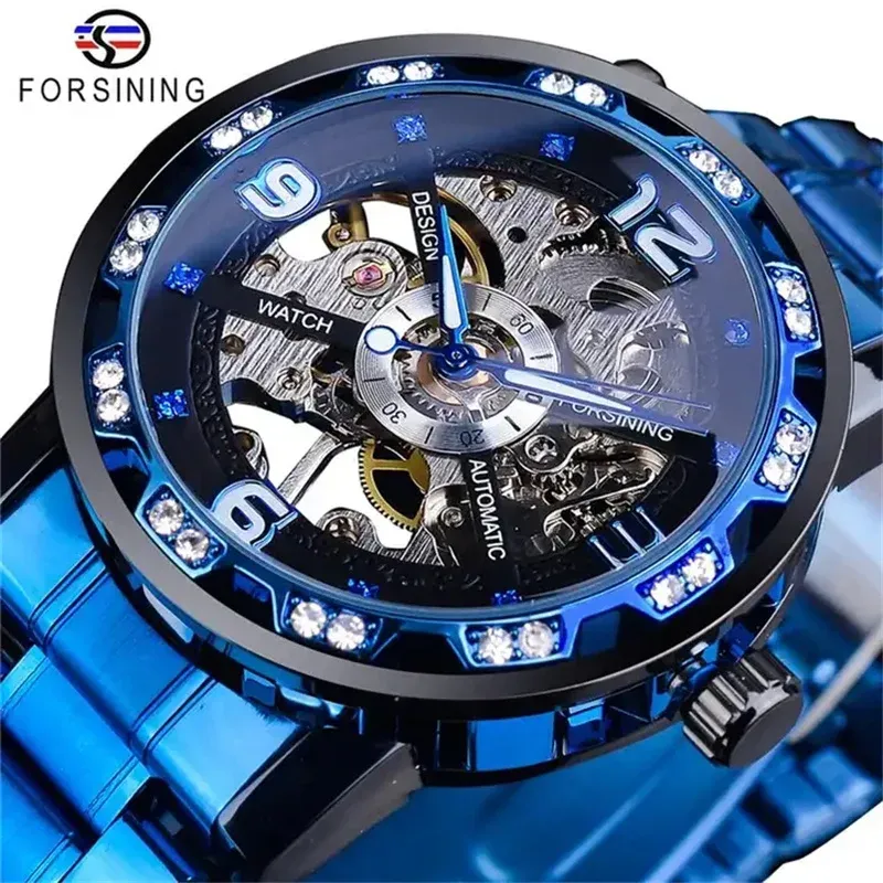 Kits Forsiner 614s Handwinder Mentes pour hommes Top Luxury Mécanical Watch For Men Glass en acier inoxydable en verre 2023 Clock Hot