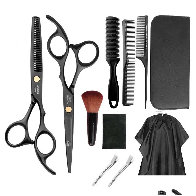 Ciseaux de coiffure Professionnel Ensemble de coiffure Barber Barber Shears Coiffure Coiffure Coiffeur 240228 Drop livraison Dhvee