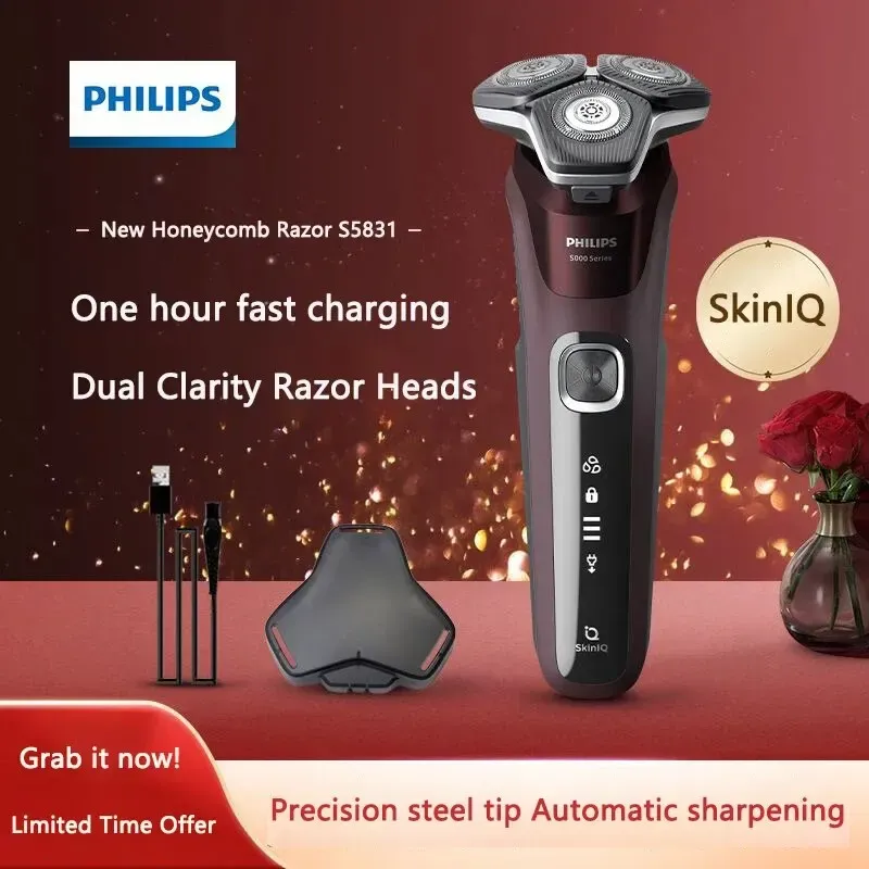 SHAVERS Philips S5831/5588 NOWOŚĆ SERII SERII MIEMY ELEKTRYCZNEGO ELEKTRYCZNEGO SŁUCHAJĄCA USB SMART TREND MAŁNIEJ Trend Zalecany bestsellerów S5000 Shaver