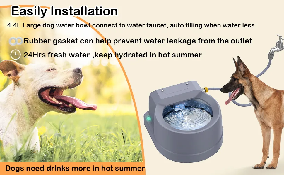 BENTOPAL Rechargeable Dog Water Fountain with Auto Refill, Stainless Steel,  3.9L Capacity, Grey from Dhgate Dog Fountains & Waterers - price 58.54
