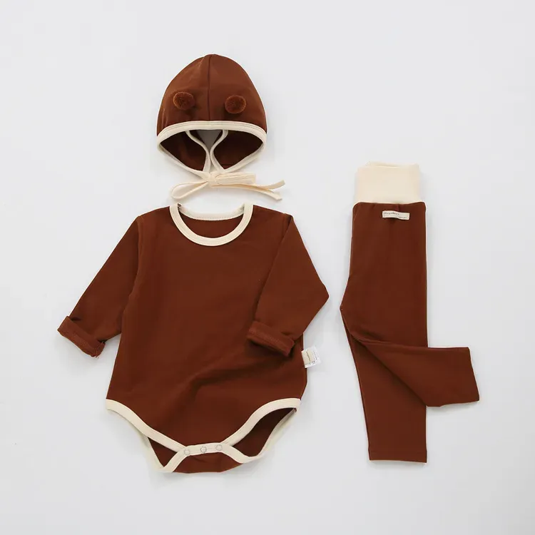 Infant Clothing For Baby Girls Boys Clothes Set New Autumn Winter Newborn Clothes Bodysuit Rompers Pants Hat Outfits Baby Costume