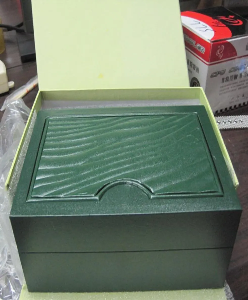Top Luxury Watch Green Box Papers Watches Boxes Card Card 08kg para WristWatch5545576