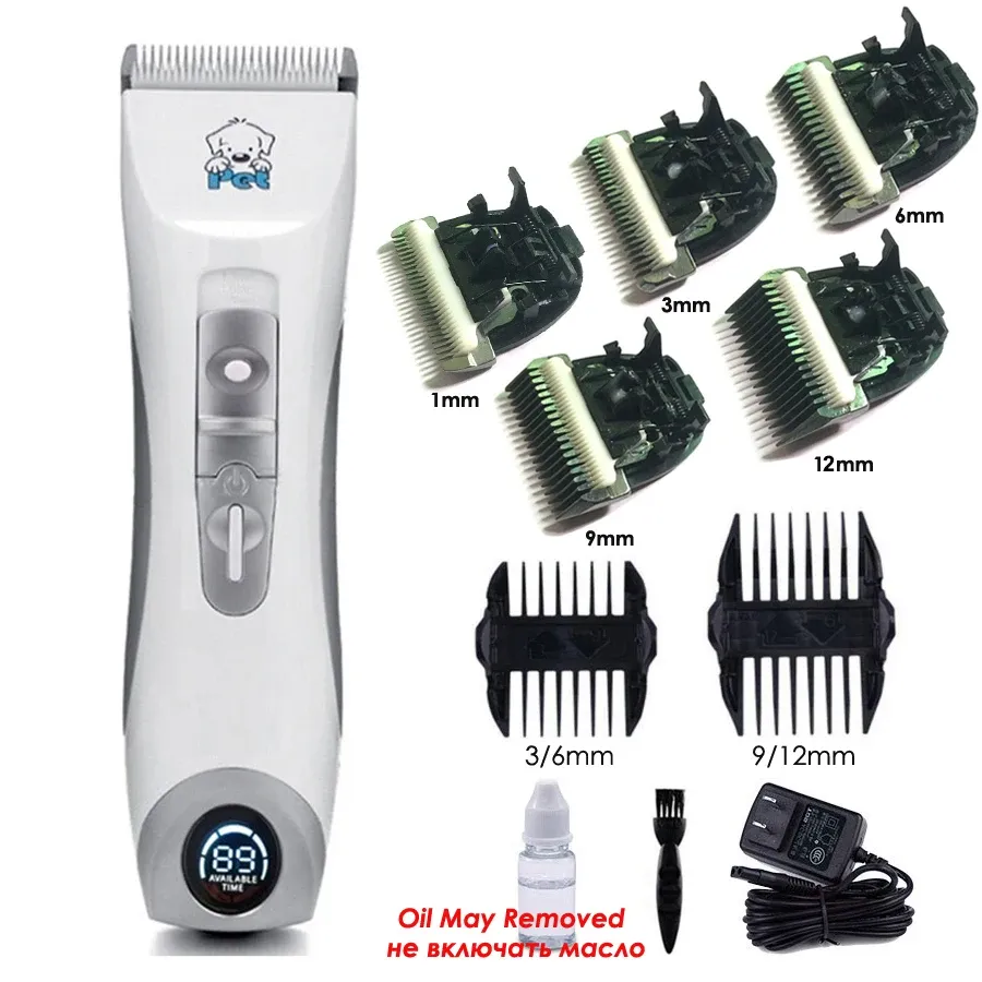 Clippers CP9600 Clipper Dogs Professionelle LCD -Bildschirm Pet Cat Clippers Elektrische Pflege Trimmer aufladbarer Haarschnittmaschinentiere