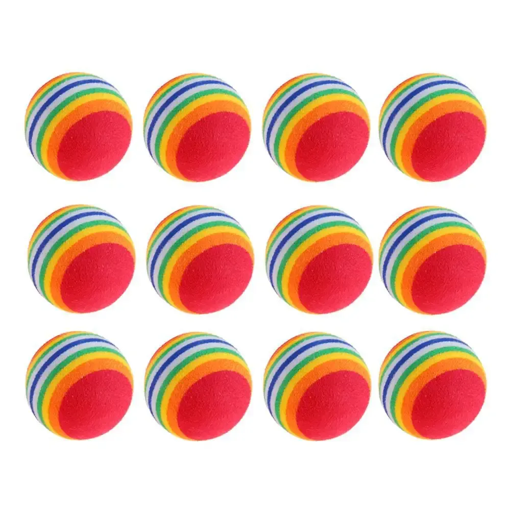 Toys 5 PCS Toys for Cats Products Pet Products Eva Striped Rainbow Ball coloré de chat Cat Scrather Interactive Pet Toy Cat Supplies Kitty Ball