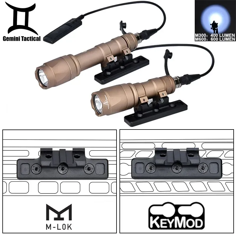 SCOPES TACTISK M300A SUREFIR SCOUT LJUSKOMMER MONTERING BASE WADSN M600C FALLLIGHT MONTERING MOMST HUTTLIGHT BASER FÖR MLOK KEYMOD