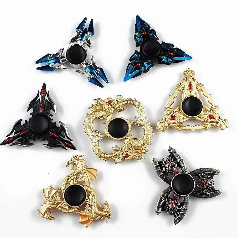 Hand Spinner Chaîne Métal Noir – 2 Engrenages, Anti-Stress, Silencieux, 6 X 3,5 X 1,1 Cm