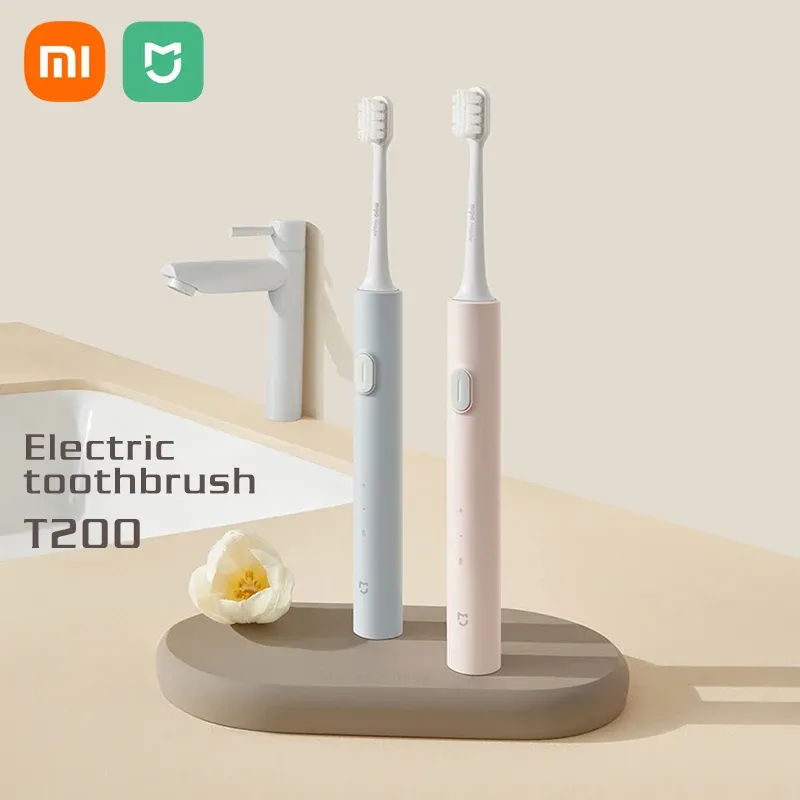 Heads Xiaomi Mijia T200 brosse à dents électrique sonore portable IPX7 vibratrice de nettoyage de dents ultrasonores étanche à ultrasons ultrason