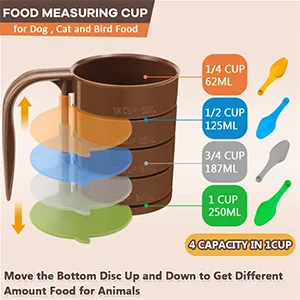 Pet Food Scoop Plastic Measuring Cup with 1, 3/4, 1/2, 1/4 Cup Lines,  BPA-Free, Dishwasher Safe from Dhgate Dog Storage & Accessories - price 8.78