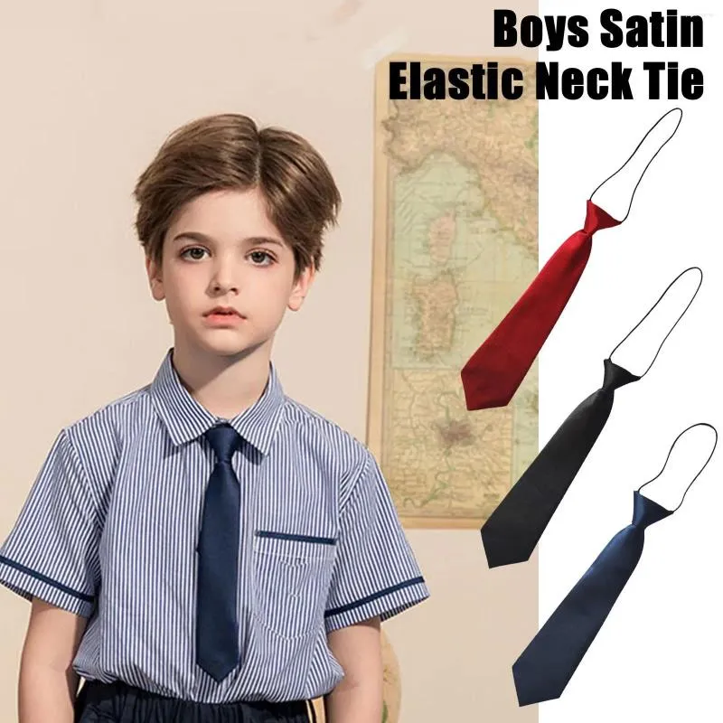 Cravate à arc pour enfants en satin tissu enfants accessoires de vêtements de vacances aux enfants montrent l'accèso w4i0