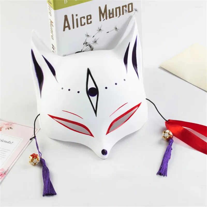 Feestbenodigdheden Halloween half-face maskerade masker met kwastjes kostuumaccessoires Japanse anime rave grappige cosplay rekwisieten cadeau