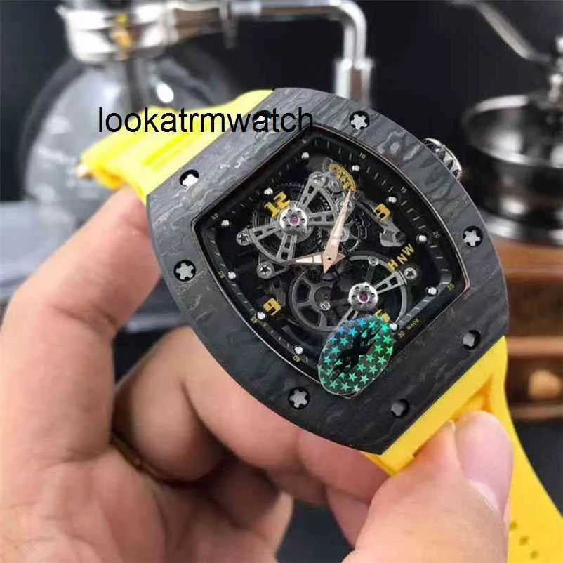 Luxury Watch Watch Carbon Watch Date Wine Barrel Leisure Business 17-01 Automatic Fiber Tape Mens